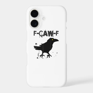 Grunge Coffee F-Caw-F Crow Adult Humor Graphic Tee