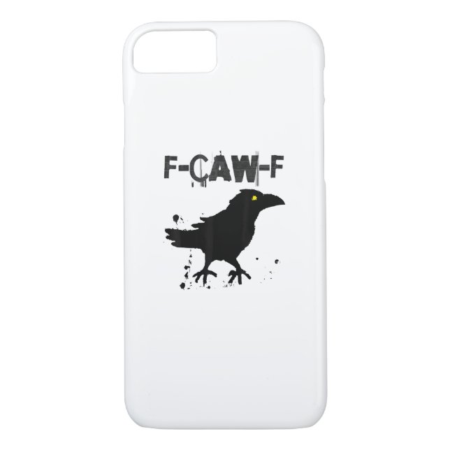 Grunge Coffee F-Caw-F Crow Adult Humor Graphic Tee Case-Mate iPhone Case (Back)