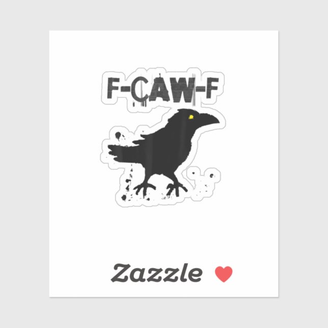 Grunge Coffee F-Caw-F Crow Adult Humour Graphic Te (Sheet)
