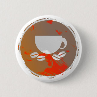 Grunge Coffee Sign 6 Cm Round Badge