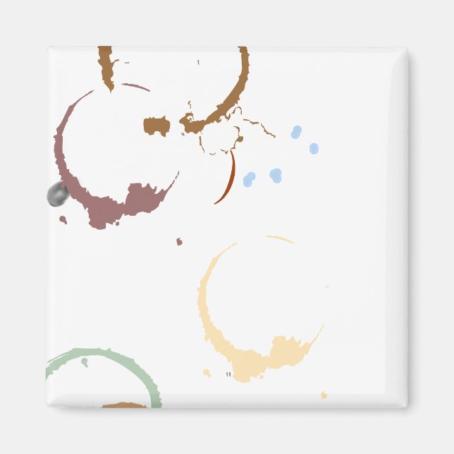 Grunge Coffestain Magnet (Front)