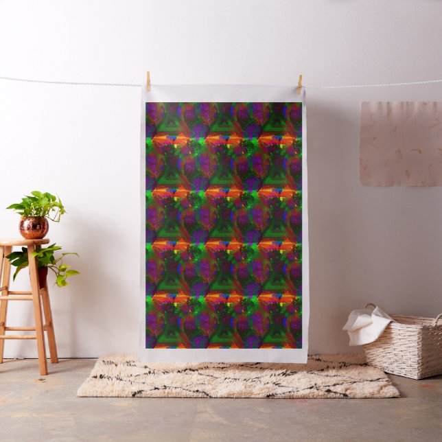 grunge colorful abstract pattern fabric (In Situ)