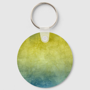 Grunge Colors - Yellow & Blue Key Ring