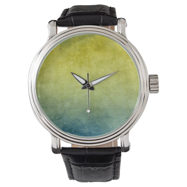 Grunge Colors - Yellow & Blue Watch (Front)