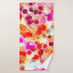 Grunge colour dot texture background bath towel