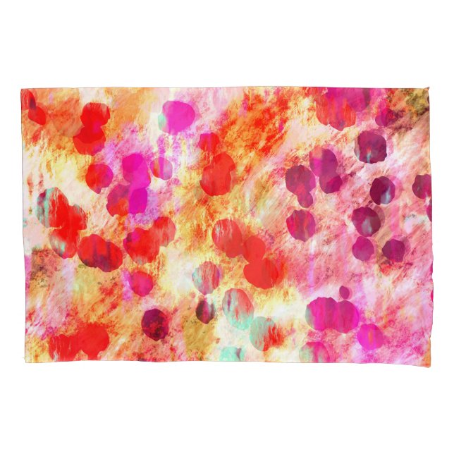 Grunge colour dot texture background pillowcase (Front)