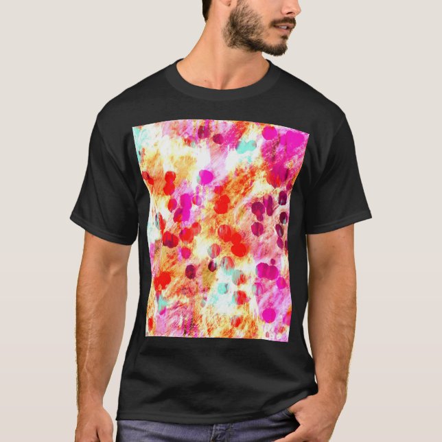 Grunge colour dot texture background T-Shirt (Front)