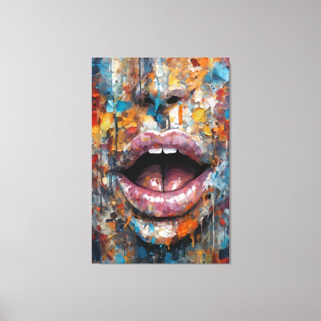 Grunge colourful mood, abstract surreal  canvas print (Front)