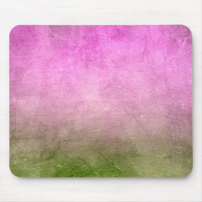 Grunge Colours - Pink & Green Mouse Mat (Front)