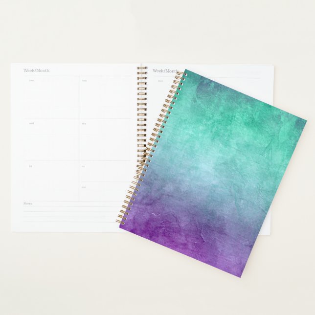Grunge Colours - Teal & Purple Planner (Display)