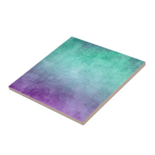 Grunge Colours - Teal & Purple Tile