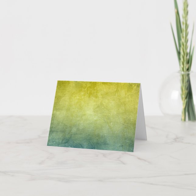 Grunge Colours - Yellow & Blue Card (Front)