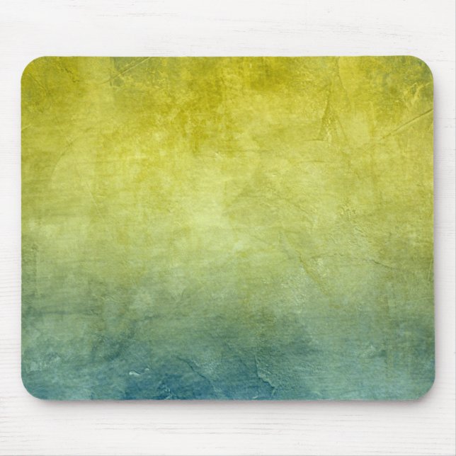 Grunge Colours - Yellow & Blue Mouse Mat (Front)