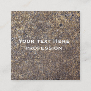 Grunge concrete texture square business card
