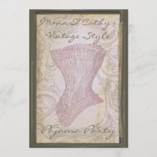 Grunge Corset Customisable Pajama Party Invitation