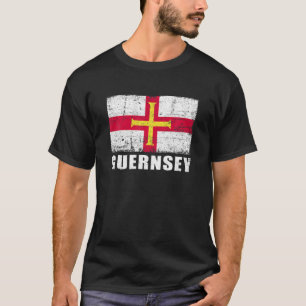 Grunge Country Flag Guernsey T Shirt