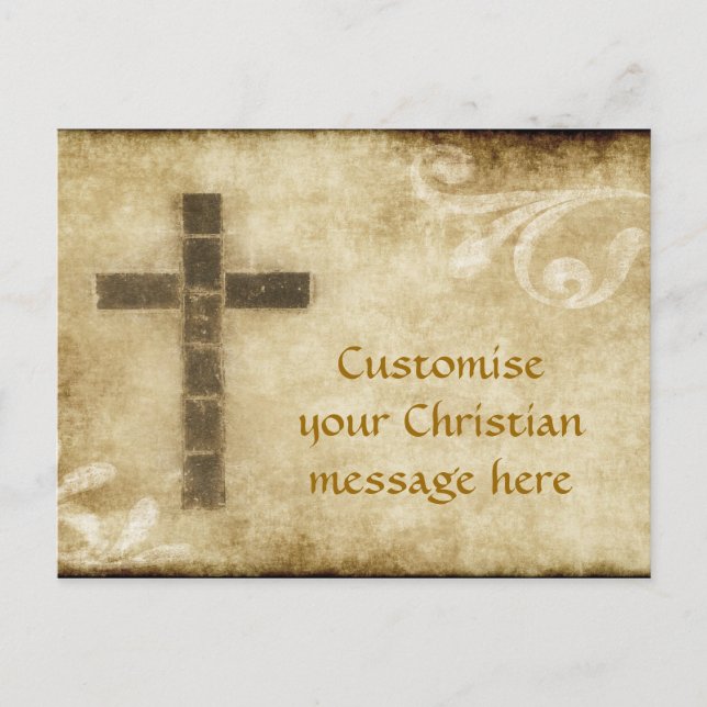 Grunge Cross #2 - Postcard Horizontal Paper (Front)