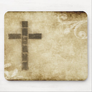 Grunge Cross #2B - Postcard Horizontal Paper Mouse Mat