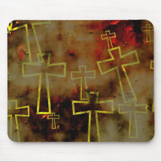 grunge-cross mouse mat