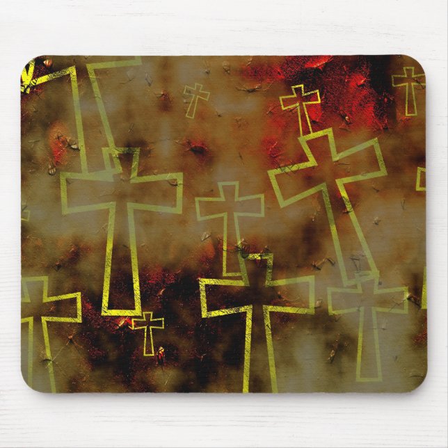 grunge-cross mouse mat (Front)