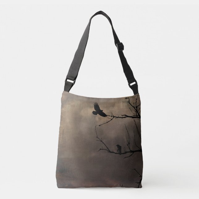 Grunge Crows Crossbody Bag (Front)