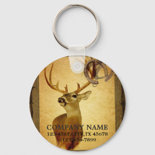 grunge deer woodgrain carpenter construction key ring