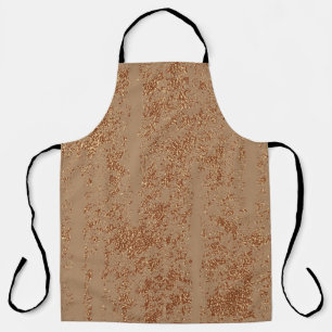 Grunge design. Copper glossy background. Metallic Apron
