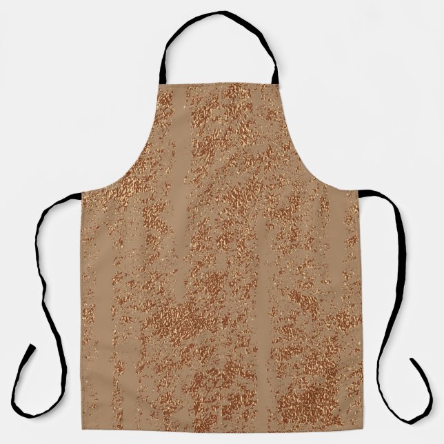 Grunge design. Copper glossy background. Metallic  Apron (Front)