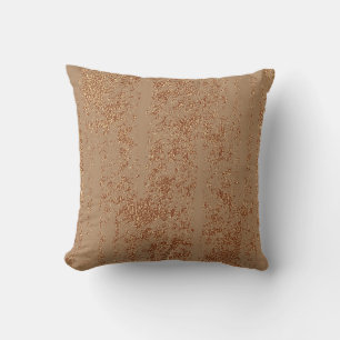 Grunge design. Copper glossy background. Metallic Cushion