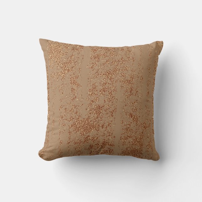 Grunge design. Copper glossy background. Metallic  Cushion (Front)