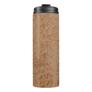 Grunge design. Copper glossy background. Metallic  Thermal Tumbler