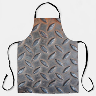 grunge diamond metal background, Welded steel surf Apron