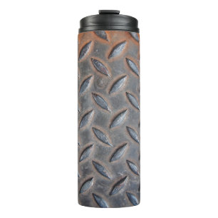 grunge diamond metal background, Welded steel surf Thermal Tumbler
