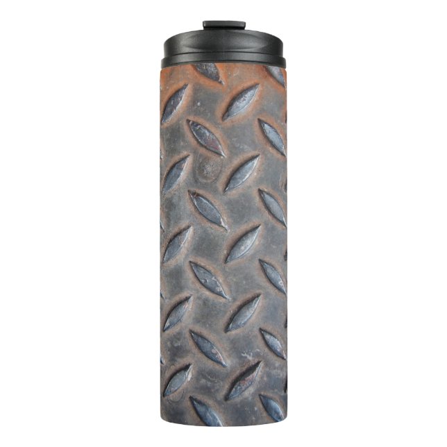 grunge diamond metal background, Welded steel surf Thermal Tumbler (Front)