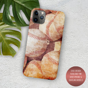 Grunge Dirty Vintage Worn Baseball Sport Balls iPhone 16 Pro Max Case