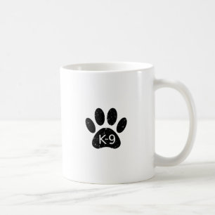 Grunge Distressed Dog Paw K-9 Coffee Mug