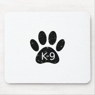 Grunge Distressed Dog Paw K-9 Mouse Mat