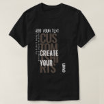 Grunge Distressed Typo | Custom text T-Shirt<br><div class="desc">Custom Text Grungy Messy Typo 90's Graphic Design T-Shirt featuring distressed ink spots fonts emulating Letraset typographic dry transfers swiss grit effect.</div>