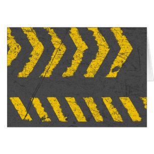 Grunge distressed yellow road marking
