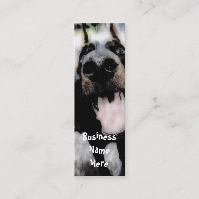 Grunge Dog Bookmark Business Cards (Front)