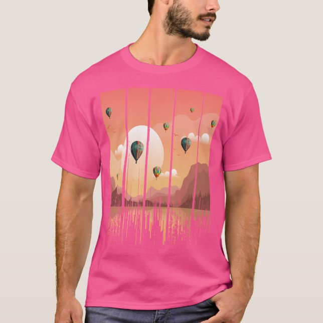 Grunge Dripping Sunset Celebration Baseball  Sleev T-Shirt (Front)