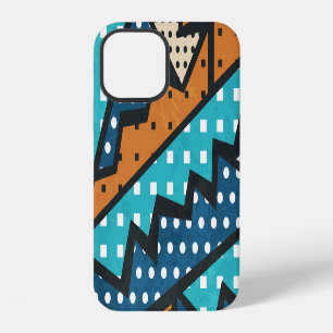 Grunge Effect Vintage Cloth Pattern iPhone 12 Case