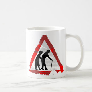 Grunge Elderly People Sign Coffee Mug