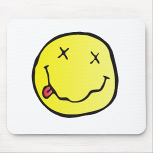 grunge emoji mouse mat