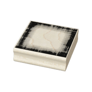 Grunge Fabric Border Rubber Art Stamp