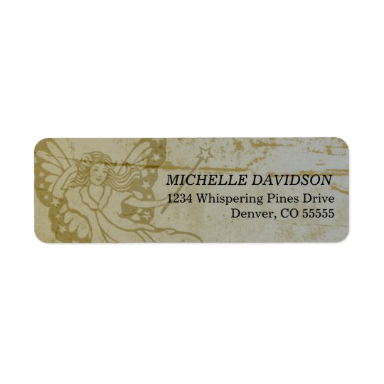 Grunge Fairy Return Address Labels