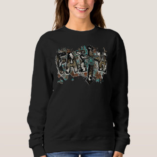Grunge Faith T Christian Turquoise Leopard Faith C Sweatshirt