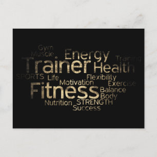 Grunge Fitness Post Card