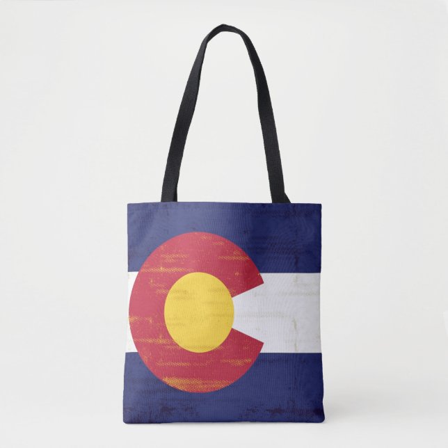 Grunge Flag of Colorado Tote Bag (Front)