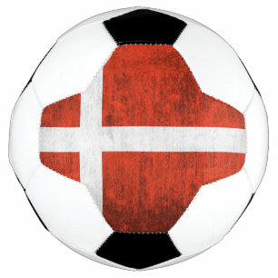 Grunge Flag Of Denmark Football
